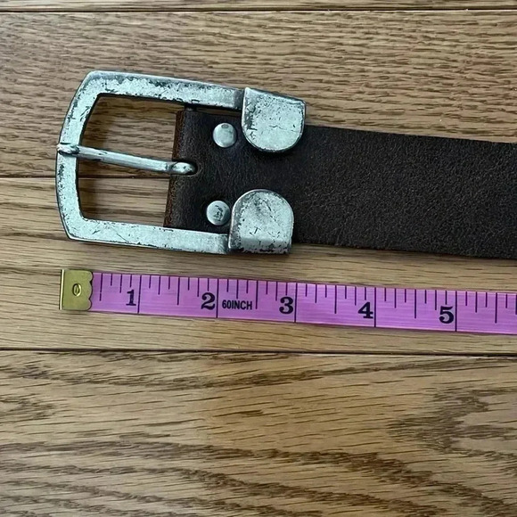 [M-Max42”]Vintage Stephen Collins  Brown Leather Studded Men Belt - Picture 4 of 7